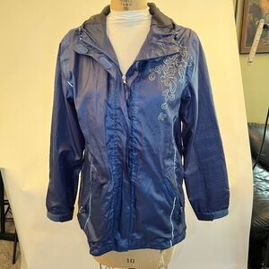 Crivit Outdoor Women’s Blue Full Zip Hooded Jacket Size Medium
